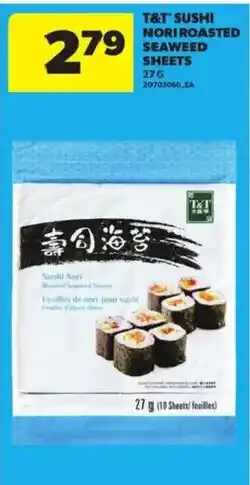 Atlantic Superstore T&T sushi nori roasted seaweed sheets offer