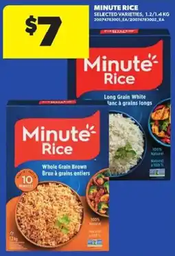 Atlantic Superstore Minute Rice Selected Varieties offer