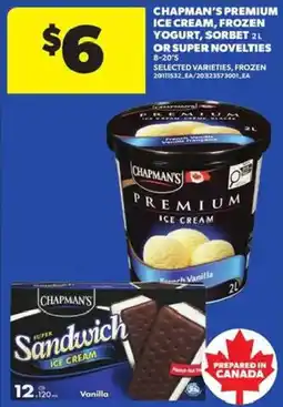 Atlantic Superstore Chapman's premium ice cream, frozen yogurt, sorbet offer