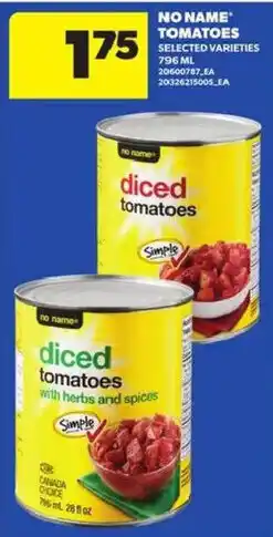 Atlantic Superstore No Name diced tomatoes offer