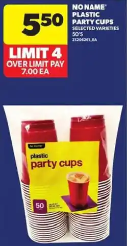 Atlantic Superstore No Name plastic party cups offer