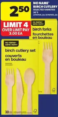 Atlantic Superstore No Name birch cutlery offer