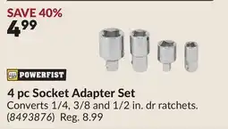 Princess Auto 4 pc Socket Adapter Set offer