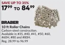 Princess Auto BRABER 10 ft Roller Chains offer