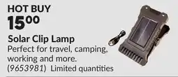Princess Auto Solar Clip Lamp offer