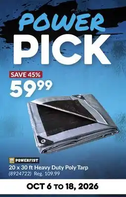 Princess Auto 20 x 30 ft Heavy Duty Poly Tarp offer