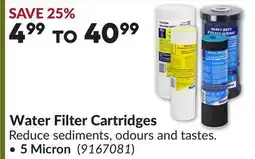 Princess Auto Water Filter Cartridges offer