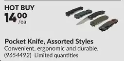 Princess Auto Pocket Knife, Assorted Styles offer