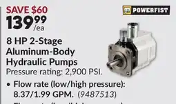 Princess Auto 8 HP 2-Stage Aluminum-Body Hydraulic Pumps offer
