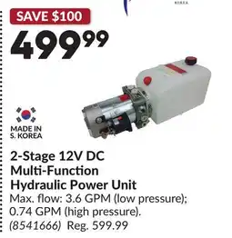 Princess Auto 2-Stage 12V DC Multi-Function Hydraulic Power Unit offer