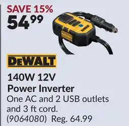 Princess Auto 140W 12V Power Inverter offer