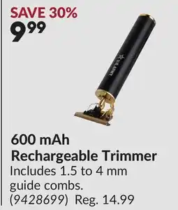Princess Auto Rechargeable Trimmer offer