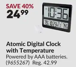 Princess Auto Atomic Digital Clock with Temperature offer