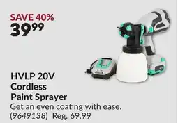 Princess Auto HVLP 20V Cordless Paint Sprayer offer