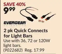 Princess Auto 2 pk Quick Connects for Light Bars offer