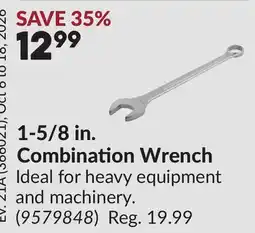 Princess Auto 1-5/8 in. Combination Wrench offer