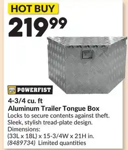 Princess Auto 4-3/4 cu. Aluminum Trailer Tongue Box offer