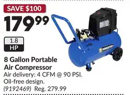 Princess Auto 8 Gallon Portable Air Compressor offer