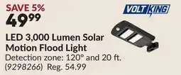 Princess Auto LED 3,000 Lumen Solar Motion Flood Light offer