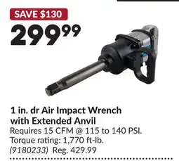 Princess Auto 1 in. dr Air Impact Wrench with Extended Anvil offer