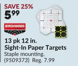 Princess Auto 13 pk 12 in. Sight-In Paper Targets offer