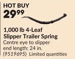Princess Auto 1,000 lb 4-Leaf Slipper Trailer Spring offer