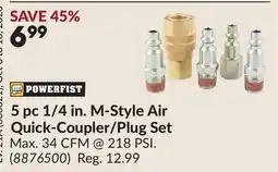 Princess Auto 5 pc 1/4 in. M-Style Air Quick-Coupler/Plug Set offer