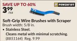 Princess Auto Soft-Grip Wire Brushes with Scraper offer
