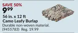 Princess Auto 56 in. x 12 ft Camo Leafy Burlap offer