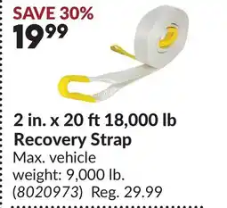 Princess Auto 2 in. x 20 ft 18,000 lb Recovery Strap offer