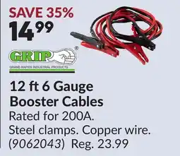 Princess Auto 12 ft 6 Gauge Booster Cables offer