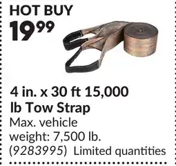 Princess Auto 4 in. x 30 ft 15,000 lb Tow Strap offer
