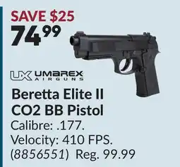 Princess Auto Beretta Elite II CO2 BB Pistol offer