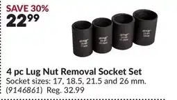 Princess Auto 4 pc Lug Nut Removal Socket Set offer
