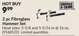 Princess Auto 2 pc Fibreglass Hammer Set offer