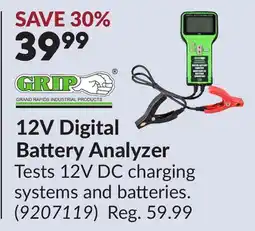 Princess Auto 12V Digital Battery Analyzer offer