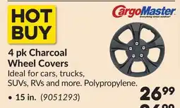 Princess Auto 4 pk Charcoal Wheel Covers offer