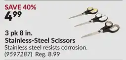 Princess Auto 3 pk 8 in. Stainless-Steel Scissors offer