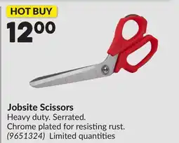 Princess Auto Jobsite Scissors offer