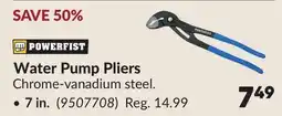 Princess Auto Water Pump Pliers offer