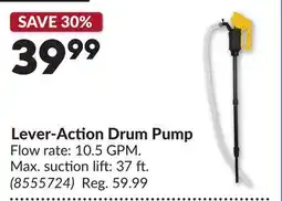 Princess Auto Lever-Action Drum Pump offer