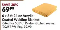 Princess Auto 6 x 8 ft 24 oz Acrylic-Coated Welding Blanket offer