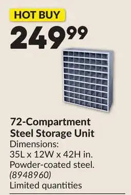 Princess Auto 72-Compartment Steel Storage Unit offer
