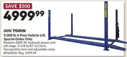 Princess Auto 9,000 lb 4-Post Vehicle Lift offer