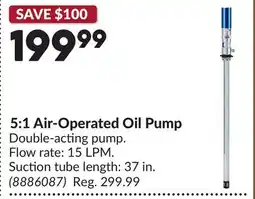 Princess Auto 5:1 Air-Operated Oil Pump offer