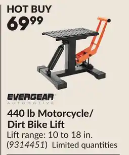 Princess Auto 440 lb Motorcycle/ Dirt Bike Lift offer