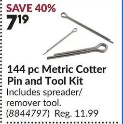 Princess Auto 144 pc Metric Cotter Pin and Tool Kit offer