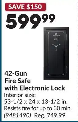 Princess Auto 42-Gun Fire Safe with Electronic Lock offer