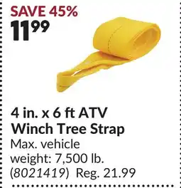 Princess Auto 4 in. x 6 ft ATV Winch Tree Strap offer