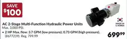 Princess Auto AC 2-Stage Multi-Function Hydraulic Power Units offer